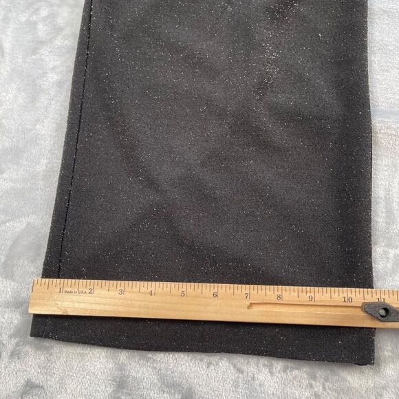 Liz Claiborne Pants Womens 2X Black Metallic Shimmer Cocktail Party Crepe - Picture 14 of 16